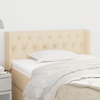 vidaXL Cabecero De Tela Color Crema 103x16x78/88 Cm Vidaxl