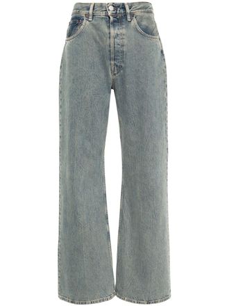 Acne Studios mid-waist wide-leg jeans - women - Cotton - 24/32 - Blue