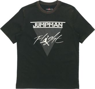Nike Jordan Air Jordan Jumpman Flight Flying Man Printing Short Sleeve Black CD5643-010