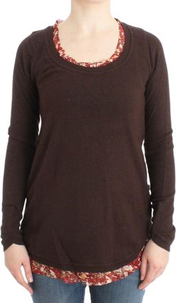 Cavalli Chic Crewneck Silk-Appliqué Womens Sweater