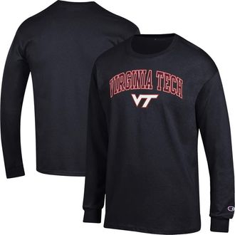 Champion Mens Champion Black Virginia Tech Hokies Arch Over Logo Long Sleeve T-Shirt at Nordstrom, Size Xx-Large