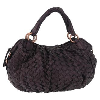 Miu Miu Hobo Woven Leather Purple Leather Handbag (Pre-Owned)
