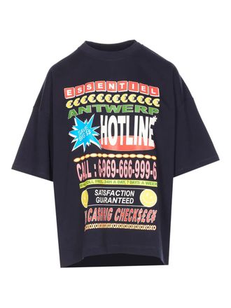 Essentiel printed crewneck T-shirt - Blue