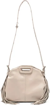 Maje Miss Mini Naplack crossbody bag - Neutrals