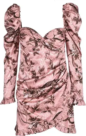 Odi Et Amo Mini Dress with Puffed Sleeves