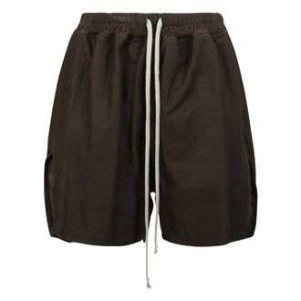 Rick Owens Split Boxing Shorts - Dames - Korte broeken - Bruin - Maat: M Leer