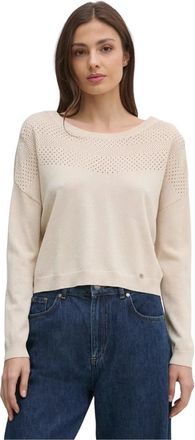 Gaud&igrave; Truien & Vesten, Dames, Beige, L, Polyester, V-hals Trui