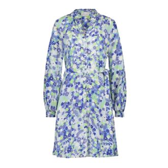 Fab By Fabienne Chapot Dorien Overhemdjurk - Dames - Korte kleedjes - Blauw - L - Leer - Kleedjes