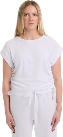 Wilt Round Neck Side Drawstrings Tee in White at Nordstrom, Size Medium