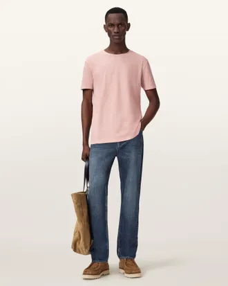 AllSaints Cotton Figure Crew Neck Raw Edge T-Shirt, Size: XXL