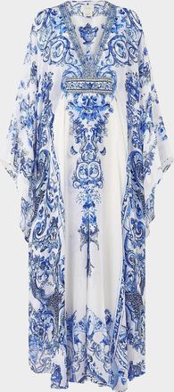 Camilla Ceramic Panoramic Silk Long Caftan