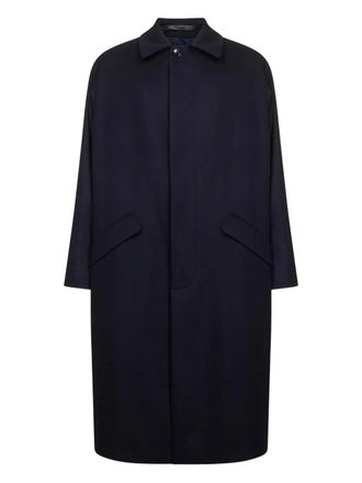 Giorgio Armani Kasjmier mantel met enkele rij knopen - Blauw