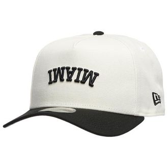 New Era Womens Miami Marlins Marlins 9FORTY A-Frame Cap - Adult - White / Black
