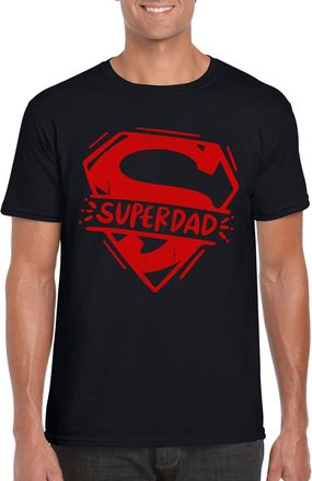 Generic Superdad T Shirt Logo Funny Fathers Love Unisex Top Black