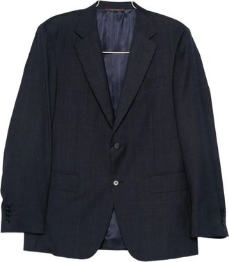 Canali Geruit pak - Blauw