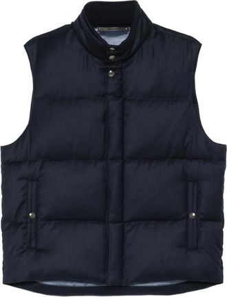Paul Smith press-stud quilted gilet - Blue