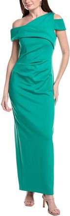 Adrianna Papell Asymmetrical Drape Slim Column Gown