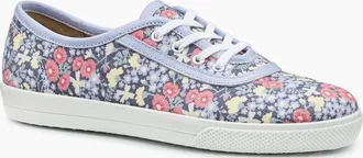 Hotter Womens Mabel Womens Canvas Shoes - Navy Floral Canvas - Size: 7.5
