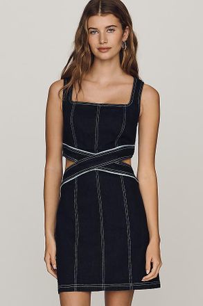 Pilcro Cutout Denim Mini Dress