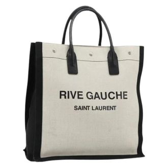 Saint Laurent Pre-owned Tote Bags, female, Beige, Size: ONE SIZE Pre-owned Vintage Tote Bag