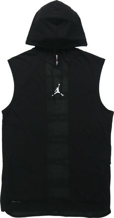 Nike Jordan Air Jordan Air Dri-Fit Back Alphabet Printing hooded Vest Black White CW0373-010