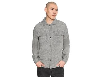 Liverpool L.A. Long Sleeve Flap Pocket Collared Overshirt Mens Clothing Black : 2XL, Cotton/Polyester