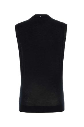 Sportmax Nero Exterior: Wool Silk Maglie Sweater