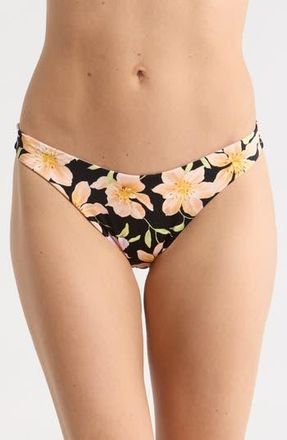 Billabong Twin Sol Reversible Hike Bikini Bottoms in Black Multi at Nordstrom Rack, Size X-Small