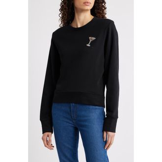 BOSS Ellison Beaded Sweatshirt in Blk at Nordstrom, Size X-Large