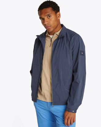 Tommy Hilfiger Branded Blouson Mens Jacket in Dark_Blue - Dark Blue Nylon - Size Large