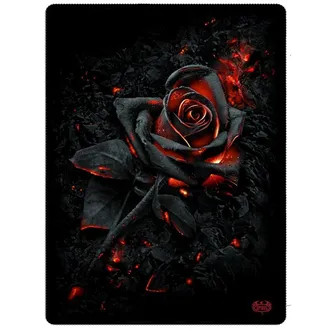 Spiral Fleece Burnt Rose dubbelzijdige deken (Zwart)