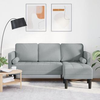 vidaXL Set di divani Grigio chiaro 173 x 131 x 67 cm Tessuto - Vidaxl
