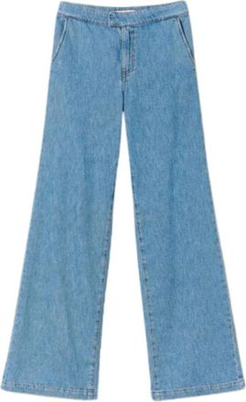 Twinset Rechte Pijp Denim Broek - Dames - Loose Fit Jeans - Blauw - W29 - Denim - Jeans