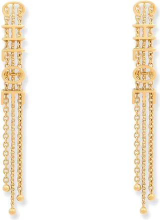 Chlo&eacute; Mini belt earrings in brass