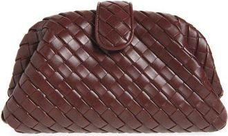 Bottega Veneta The Lauren 1980 Intrecciato Leather Clutch in Madder Brown at Nordstrom