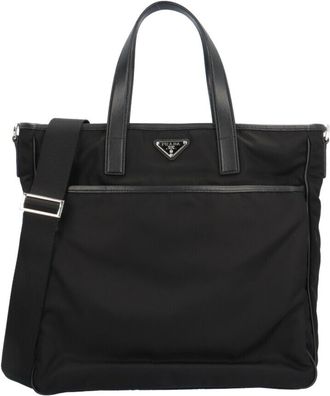 Prada Black Nylon Leather Shoulder Bag (Pre-Owned)