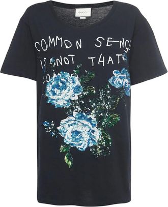 Gucci x Coco Capitán T-shirt con paillettes - Nero
