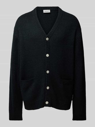 Carhartt Work in Progress Strickjacke mit Knopfleiste und Eingrifftaschen Modell MERTON in Black, Gr&ouml;&szlig;e XL