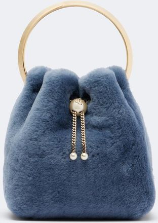 Jimmy Choo London Bon Bon Small shearling bucket bag