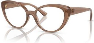 Versace 53mm Oval optical glasses in Brown at Nordstrom