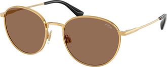 Polo Ralph Lauren PH3163 940273 Mens Sunglasses Gold Size 53