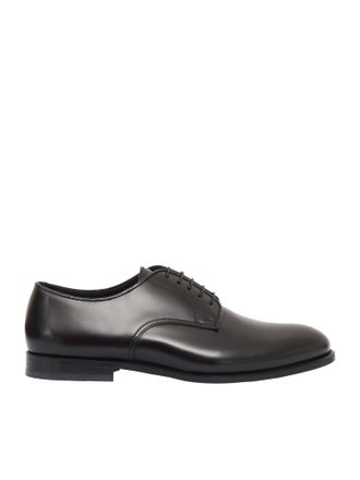 Doucal's Black Doucal Polished Derby Shoes