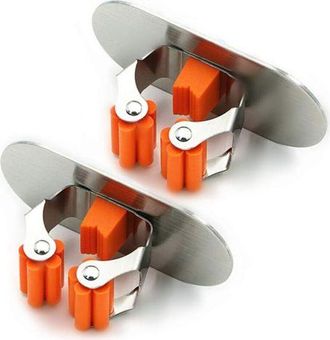 OEM Soporte Autoadhesivo Para Guardar Escobas Y Fregonas, Fabricado En Acero Inoxidable 304 Cepillado