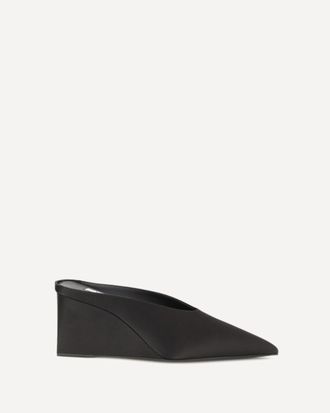 Alaia Mules con zeppa in satin Woman 36