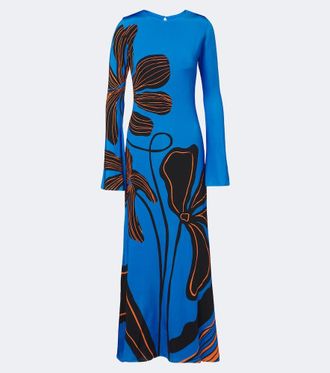 Cala de la Cruz Amay floral satin maxi dress