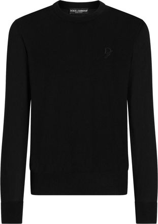 Dolce & Gabbana logo-embroidered sweater - Black