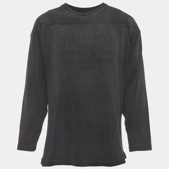 Maison Margiela Maison Martin Margiela Grey Cotton Long Sleeve Crewneck Sweatshirt