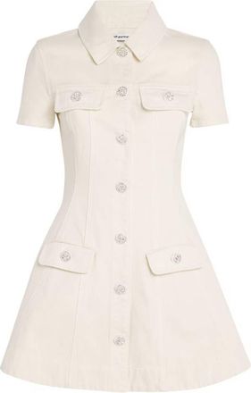 Self Portrait Beige Short-Sleeve Dress
