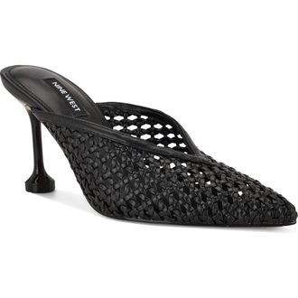 Nine West Grasso Woven Mule in Black at Nordstrom, Size 5.5