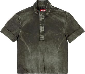 Diesel Polo con effetto denim - Verde